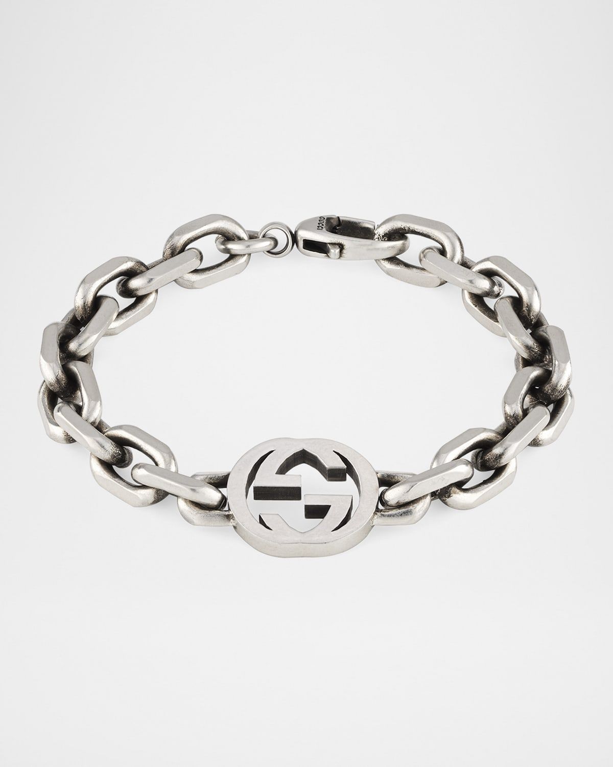 Men & apos;s Sterling Silver Interlocking G Link Bracelet