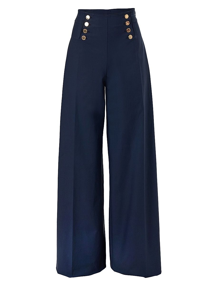 Women's Cabana Alba Stretch-Cotton Pants - Midnight - Size 14