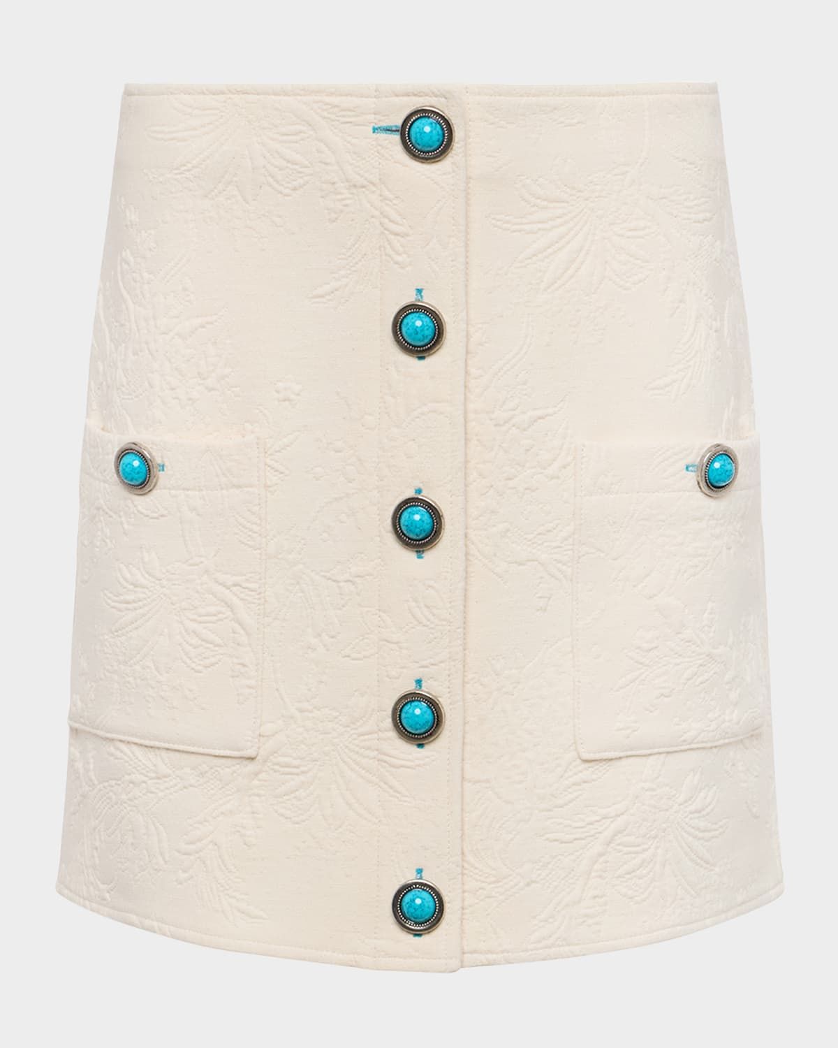 Truman Floral Embossed Mini Skirt