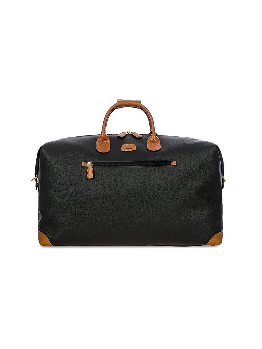 Firenze 22" Leather Duffel Bag - Black