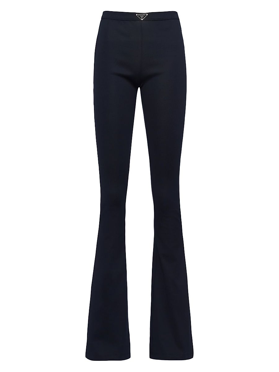 Women's Ribbed Knit Cotton Pants - Blue - Size 6