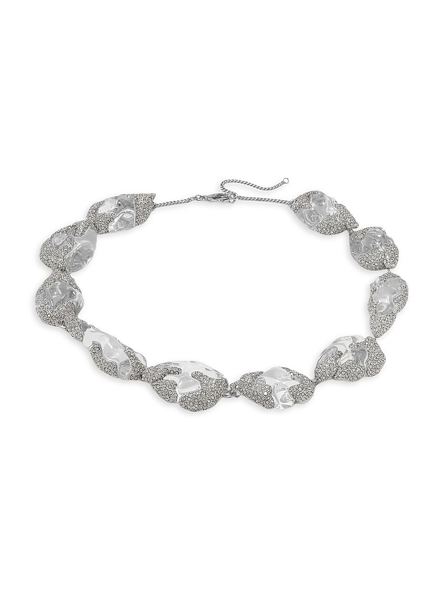 Women's Silverlake Rhodium-Plated, Lucite & Crystal Riviera Necklace - Crystal