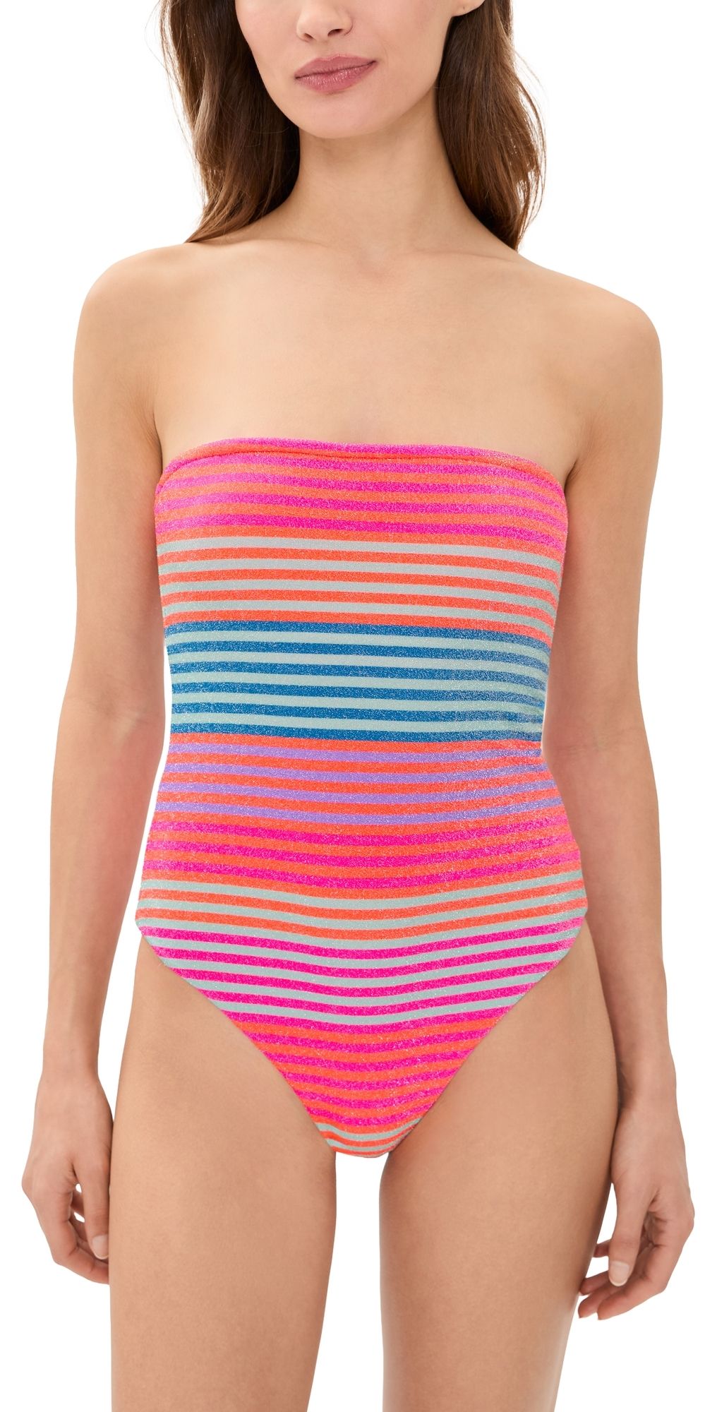 Beach Riot Amber One Piece Vibrant Volley Stripe XL