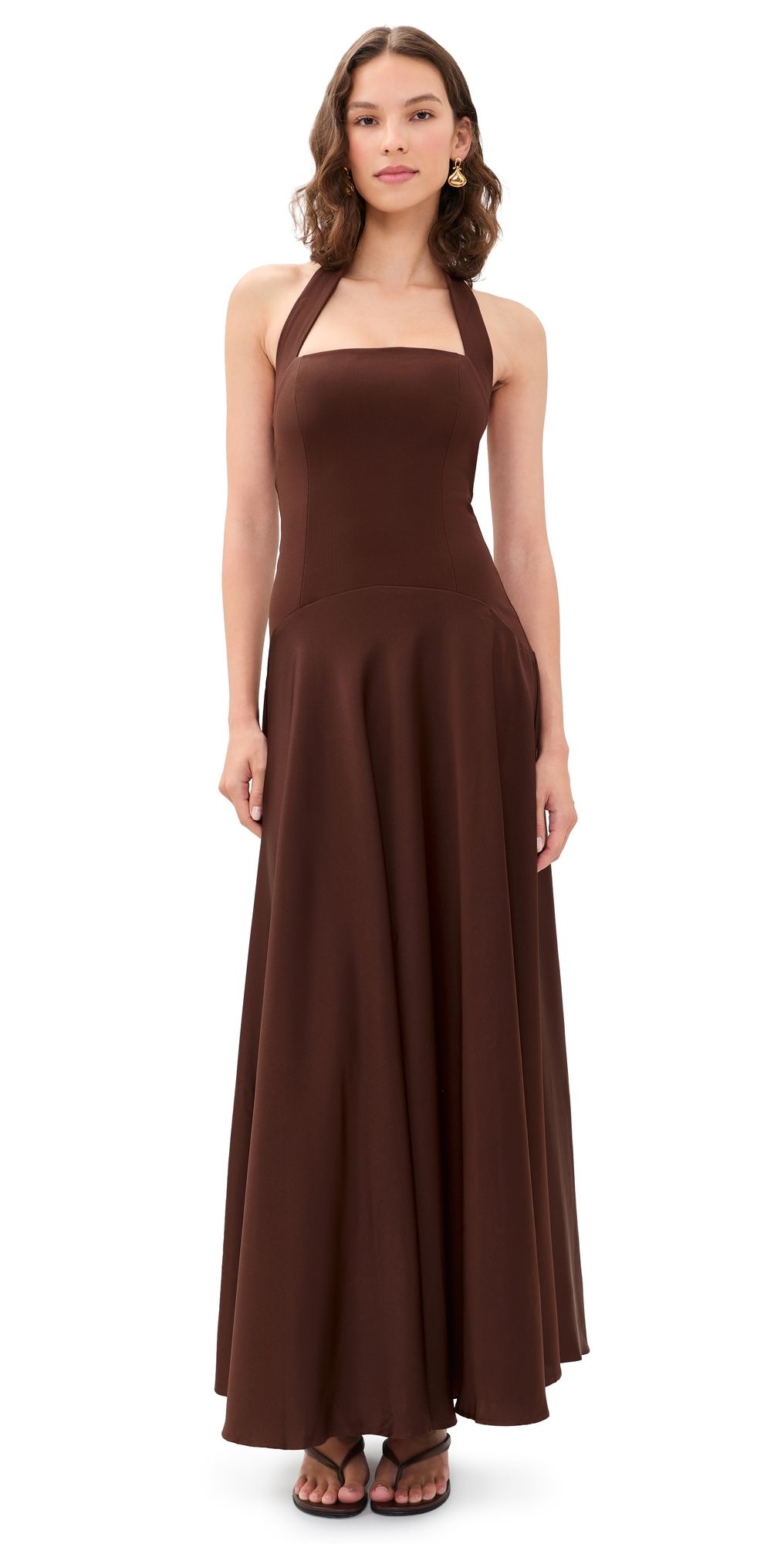 Runaway the Label Odina Maxi Dress Chocolate XL