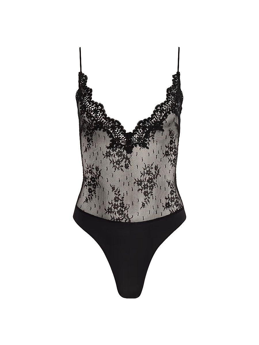 Women's Kaelith Lace Bodysuit - Black - Size XL