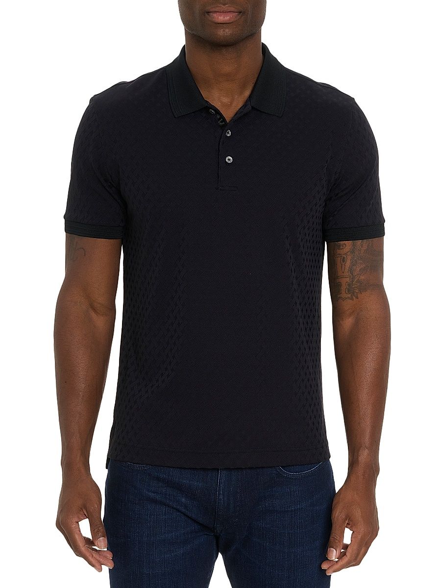 Men's Elias Polo Shirt - Black - Size XXL