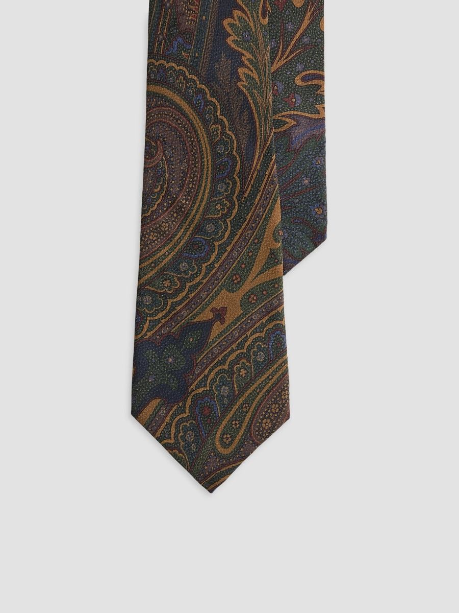 Ralph Lauren Purple Label Men's Paisley Silk Tie - Green Multi