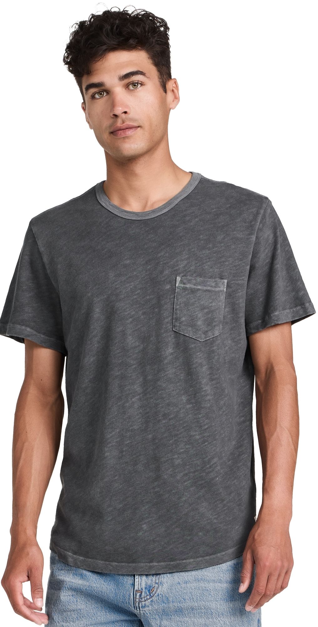 Marine Layer Relaxed Heavy Slub Pocket Tee Forged Iron L