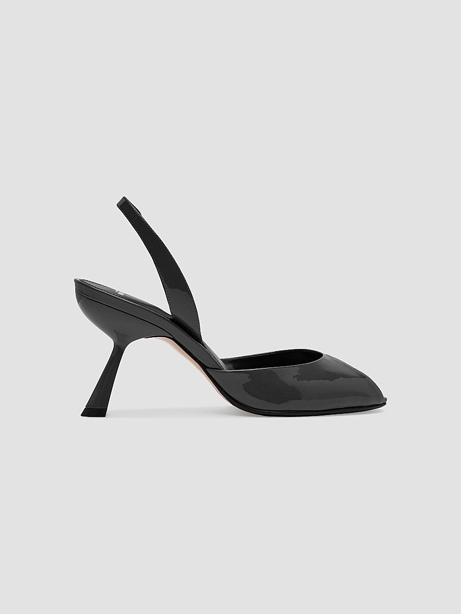 Alexandre Birman Women's Miranda 85MM Patent Leather Slingback Pumps - Black - Size 11.5