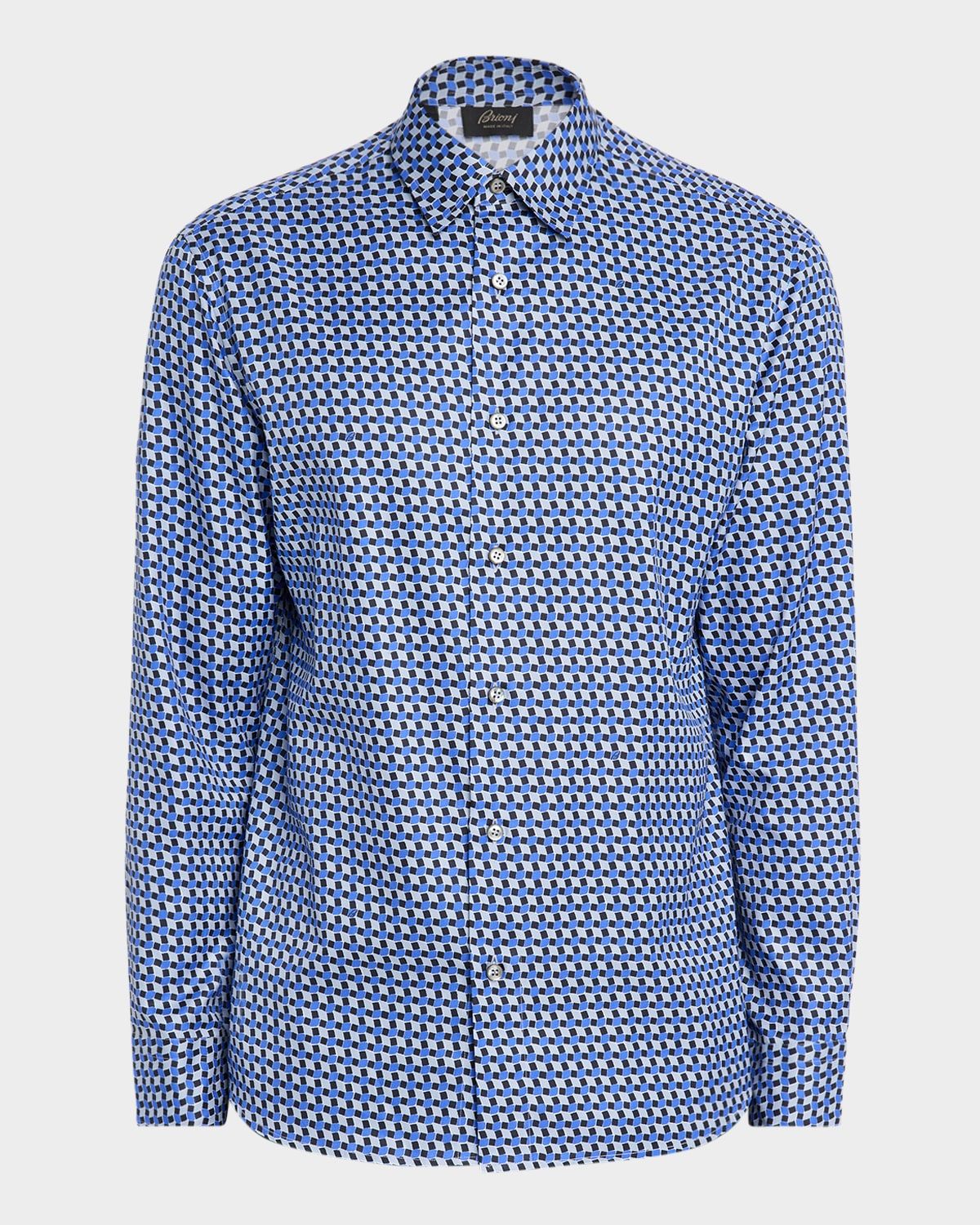 Men & apos;s Geo Print Button Down Shirt