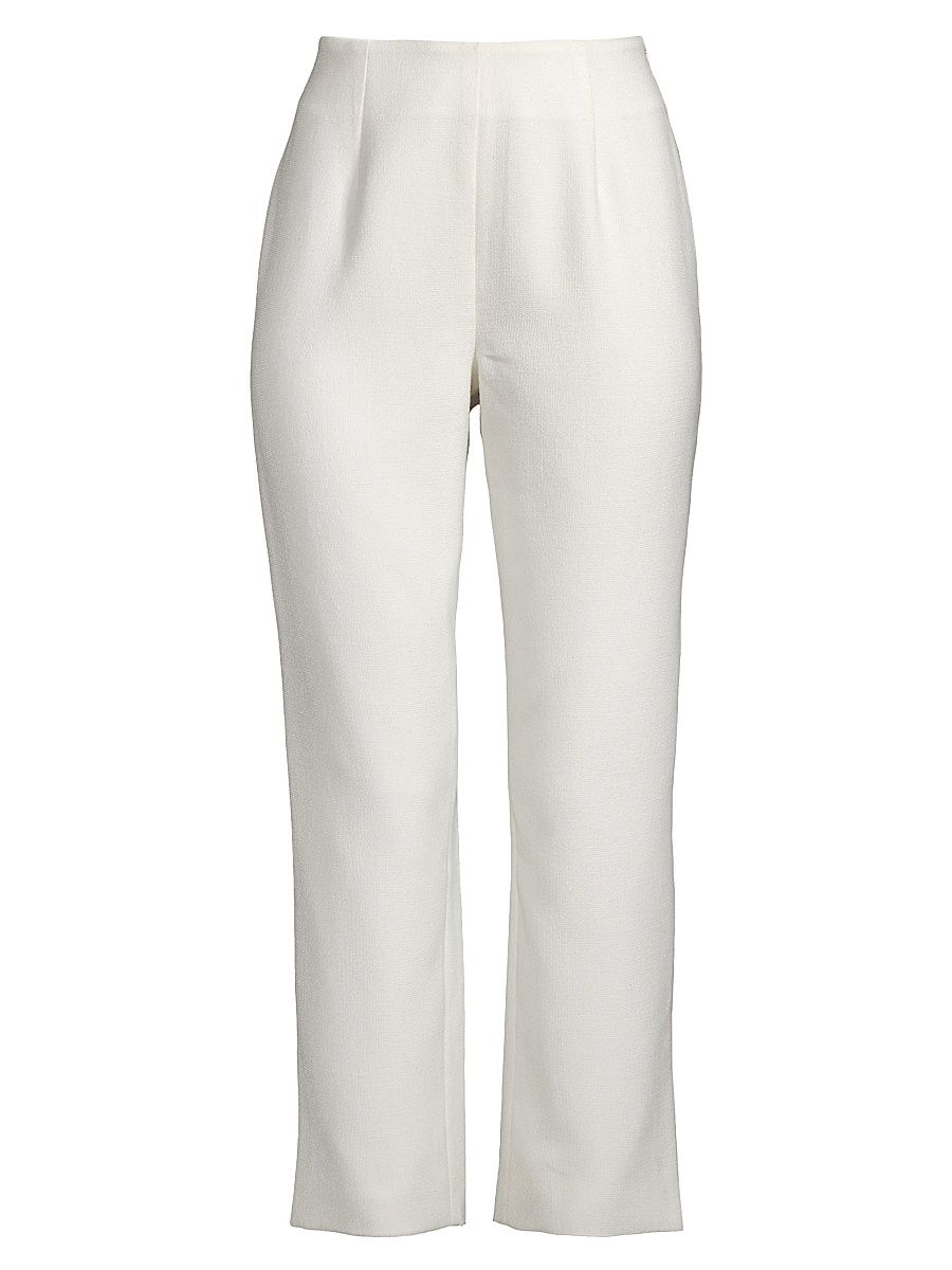 Women's Lanza Cropped Straight-Leg Pants - White - Size 2