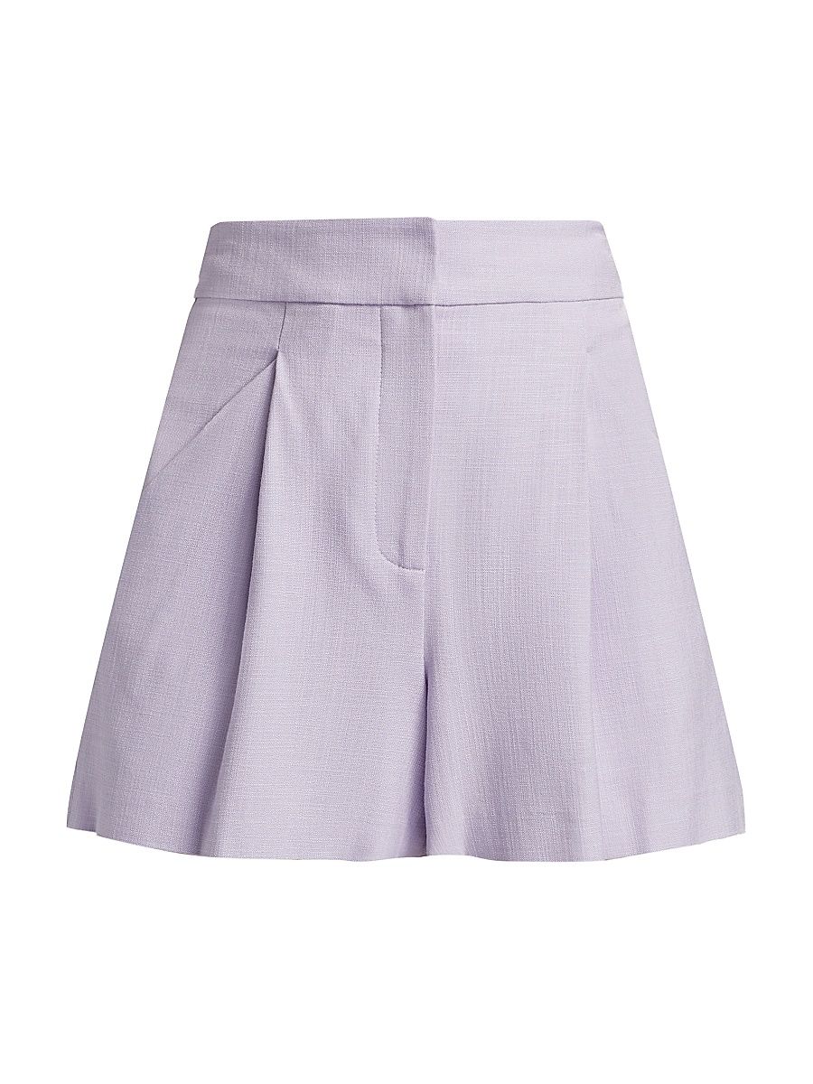 Women's Elbe Pleated Shorts - Soft Lilac - Size 6