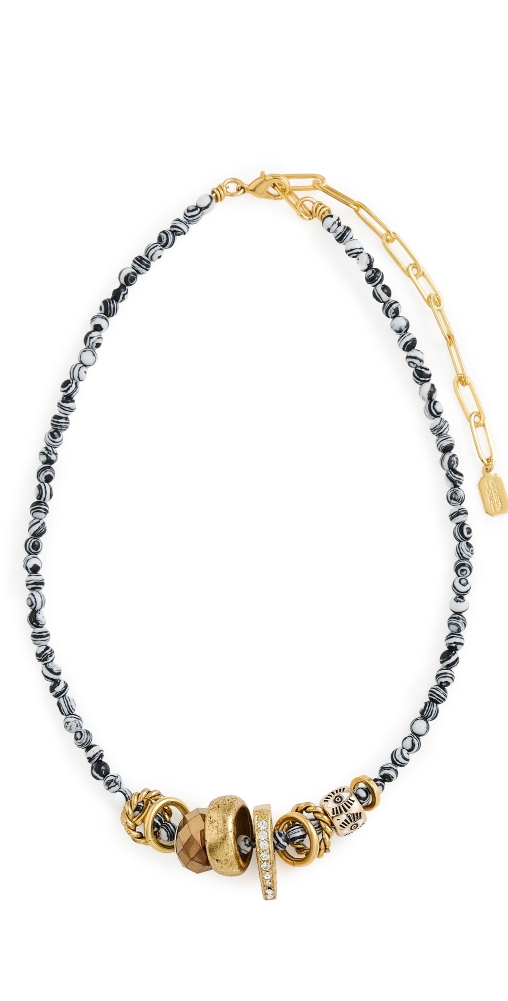 Elizabeth Cole Ines Necklace Black & White One Size