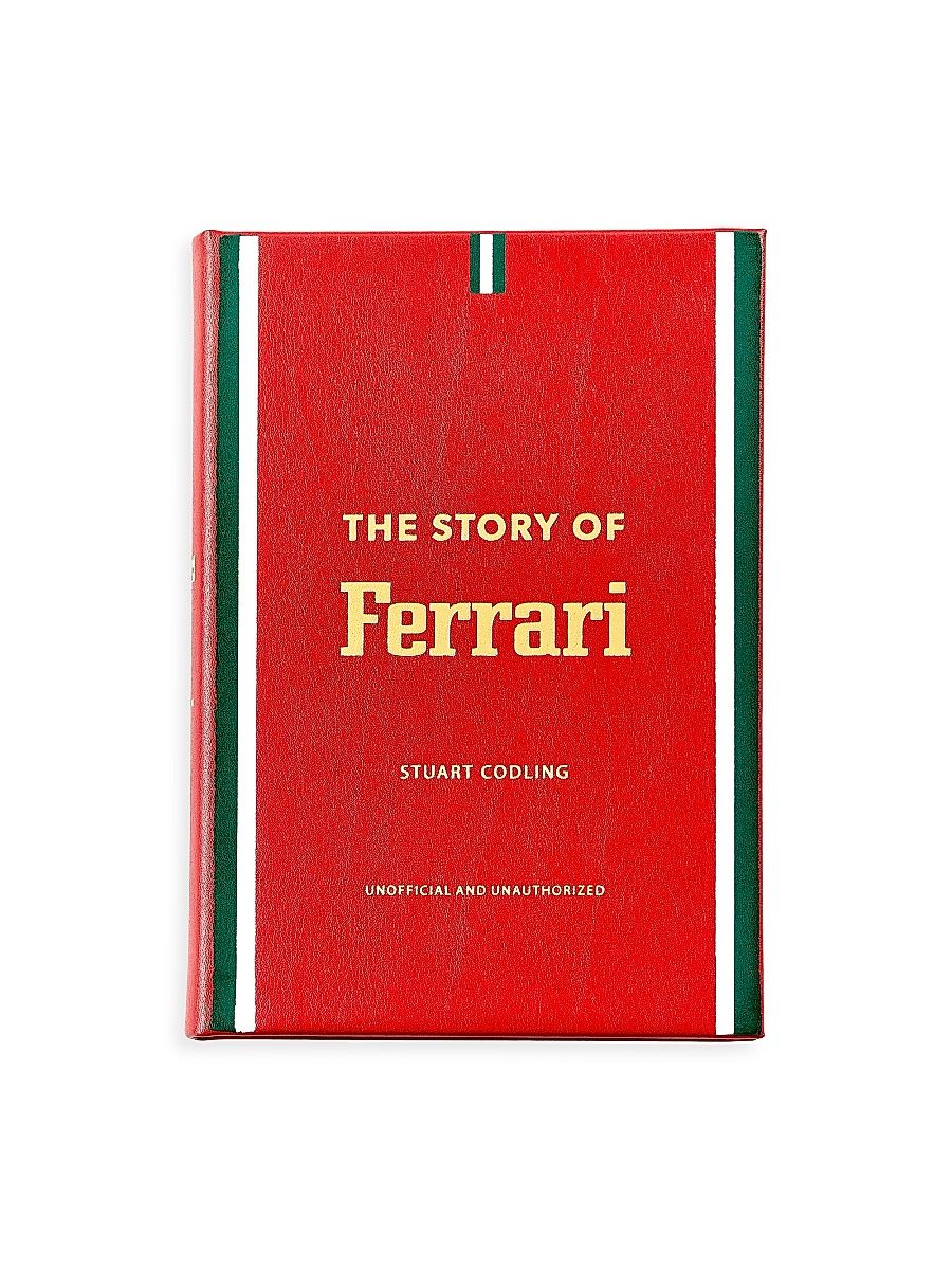 ''The Story Of Ferrari'' Leather-Bound Book - Red