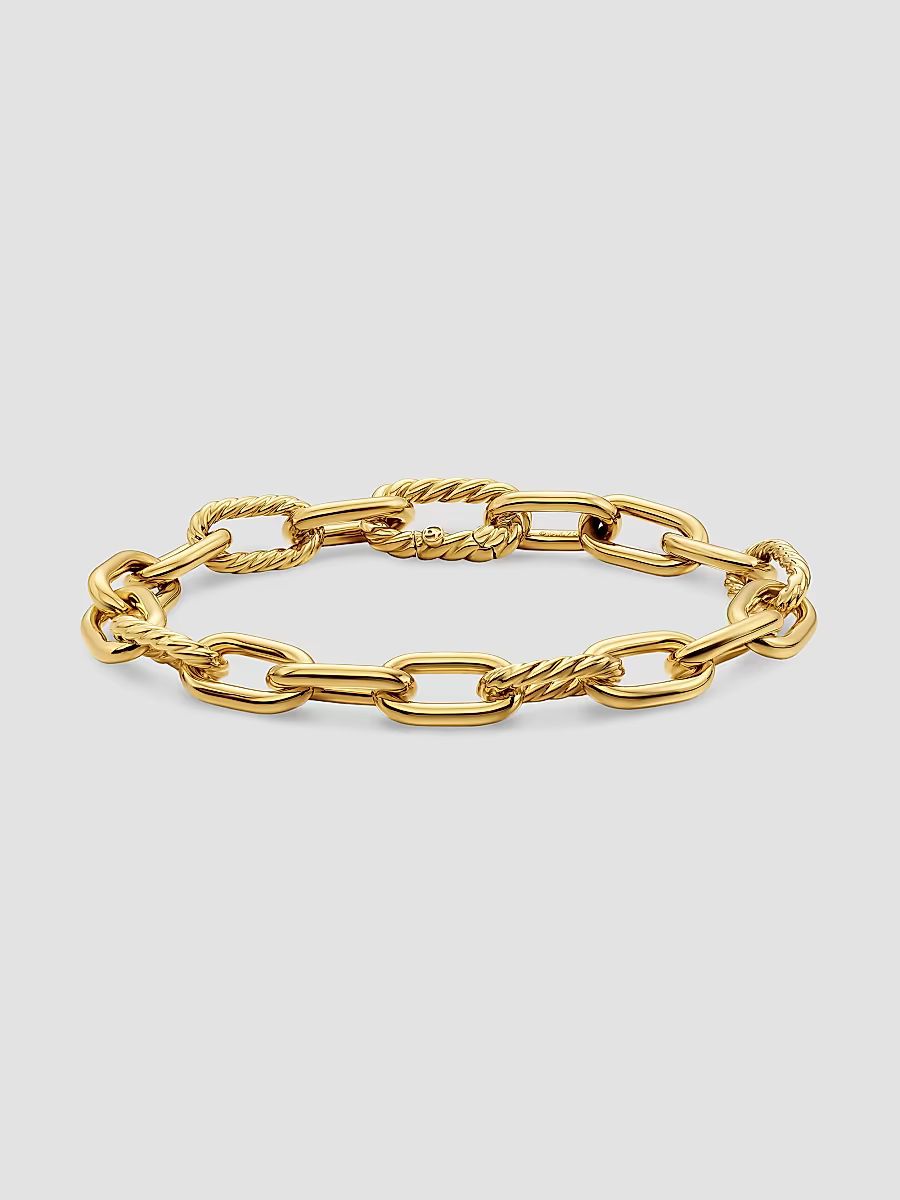 Women's DY Madison Chain Bracelet in 18K Yellow Gold, 8.5MM - Gold - Size Medium