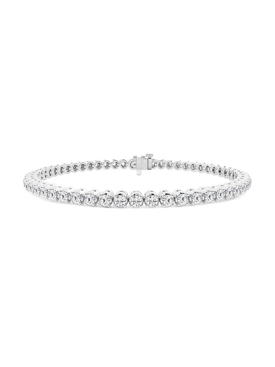 Women's 14K White Gold & Diamond Prong-Set Tennis Bracelet/1.00-12.00 TCW - 3 Tcw - Size 7