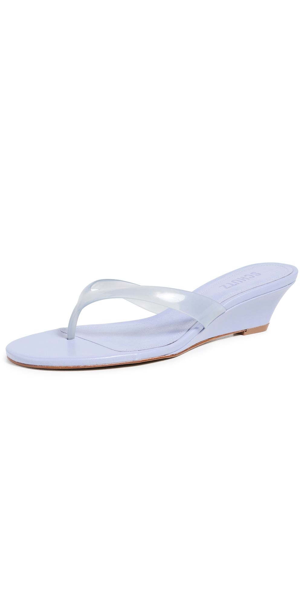 Schutz Roslyn Jelly Wedges Lavender Sky Translucido 10.5