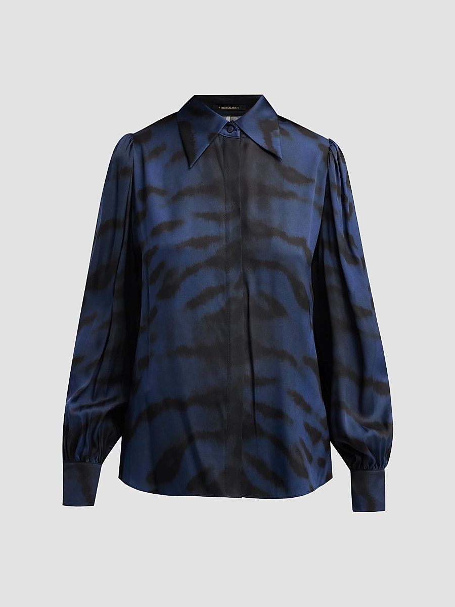 Kobi Halperin Women's Davis Printed Silk Blouse - Eclipse Multi - Size Large