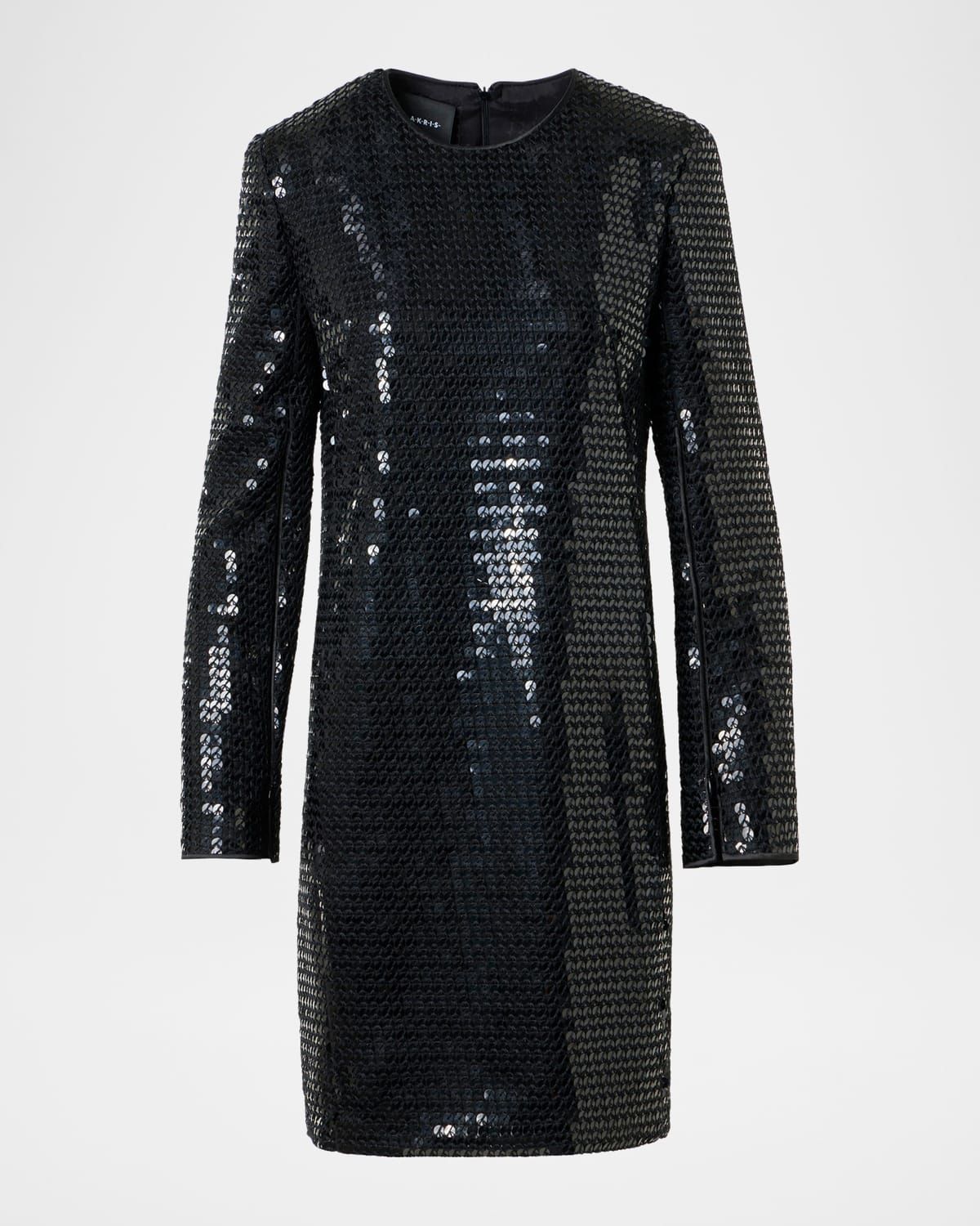Corded Sequin Short Cocktail Dress