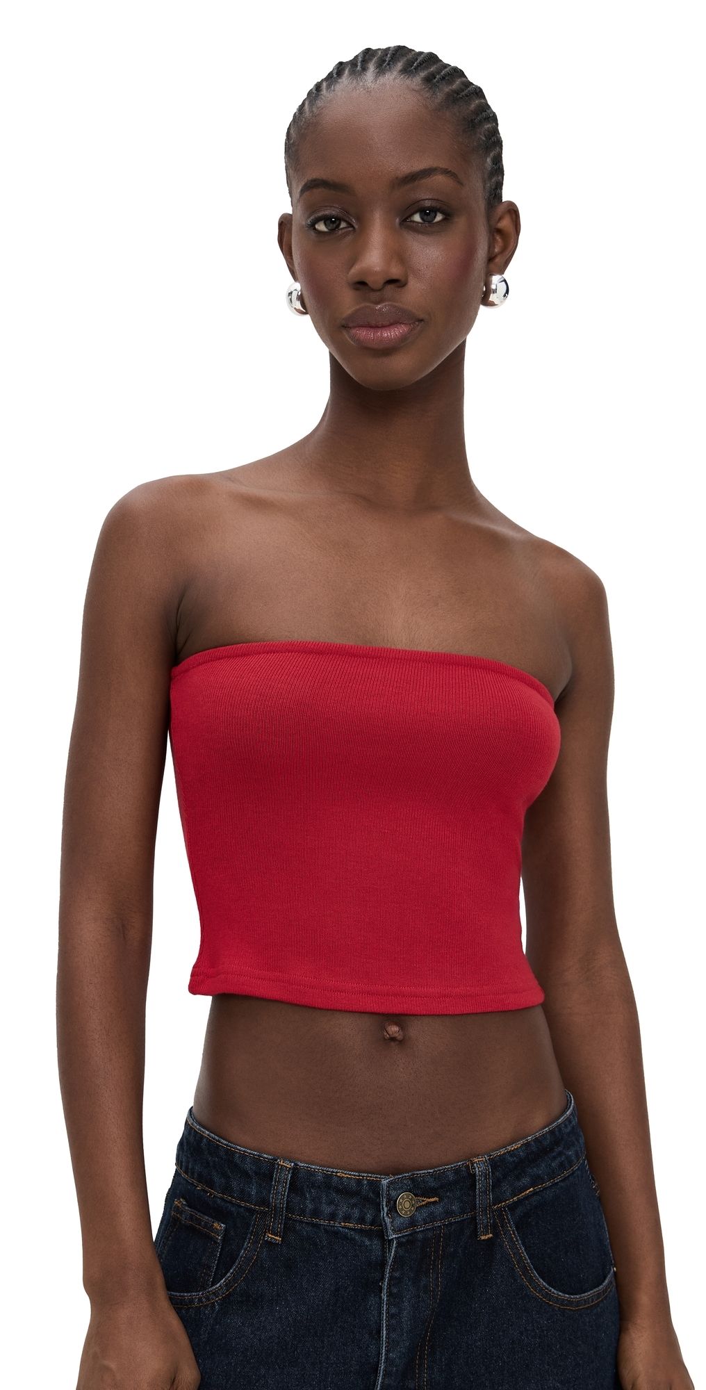 Lioness Sway Strapless Top Tomato XXS