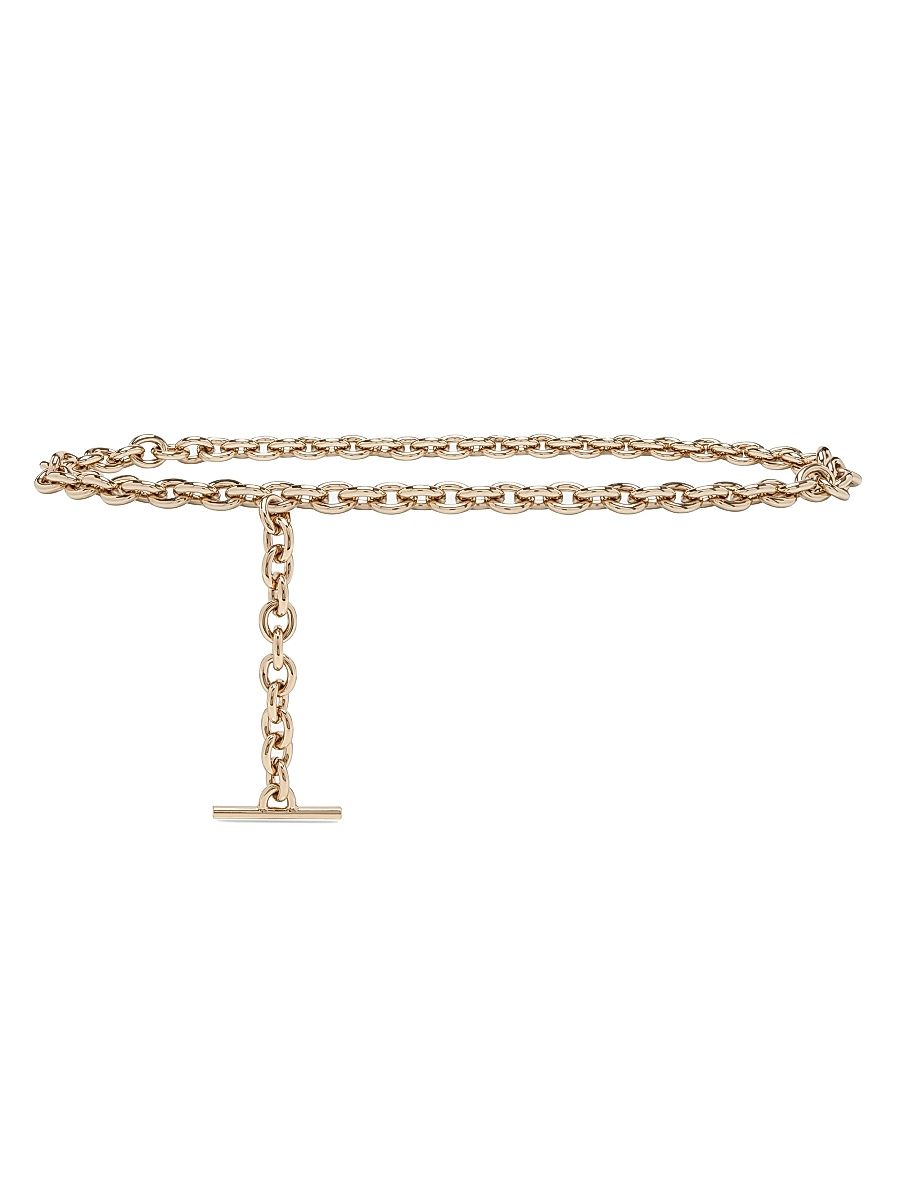 Women's T-Bar Chain Belt - Shiny Gold