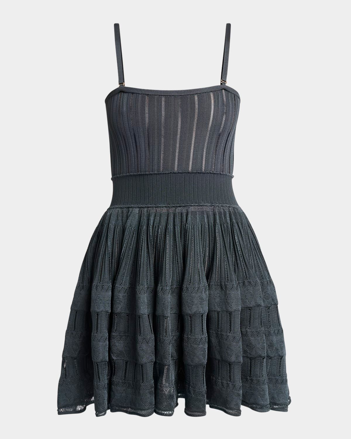 A-Line Crinoline Mini Dress with Removable Straps