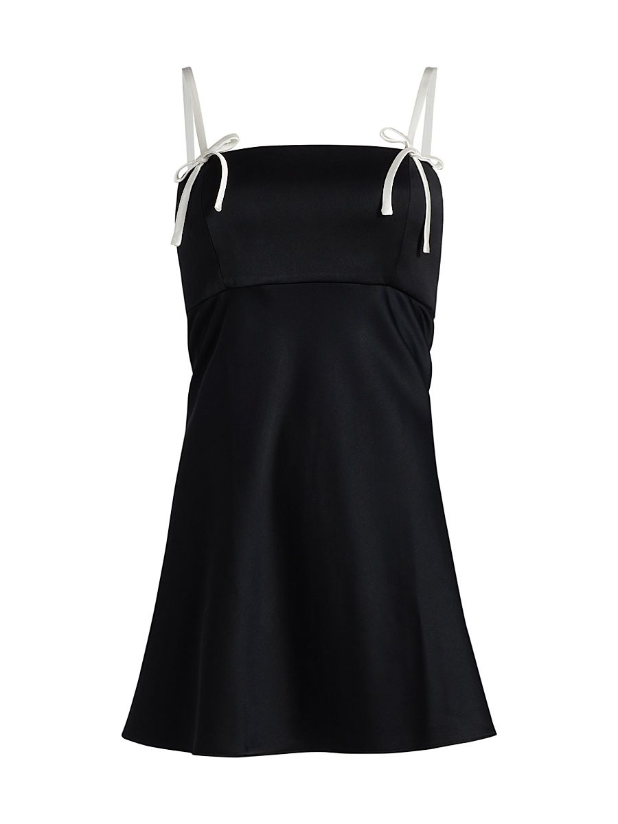 Women's Morgan Square Neck Minidress - Black - Size 12