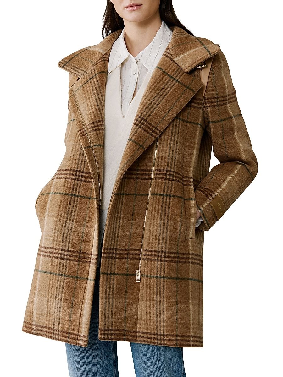 Women's Kiana Plaid Coat - Teak - Size XL