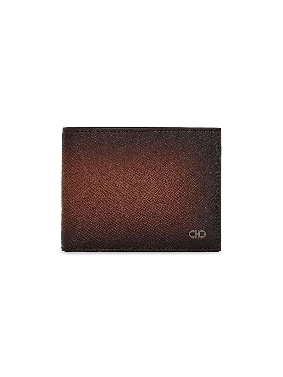 Men's Gradient Leather Bifold Wallet - New Cognac Nero