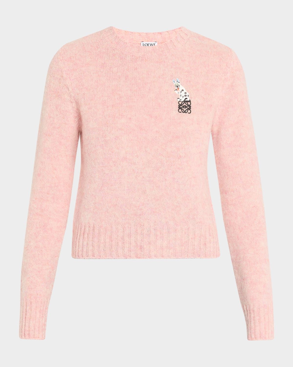 x Louis Wain Futuristic Cat Embroidered Sweater