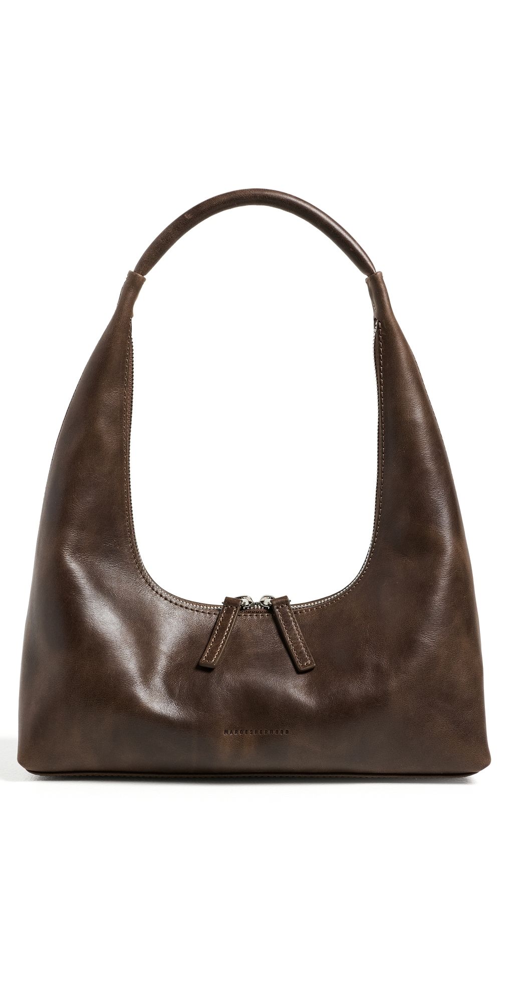 Marge Sherwood Hobo Shoulder Bag Washed Brown Pull-Up One Size