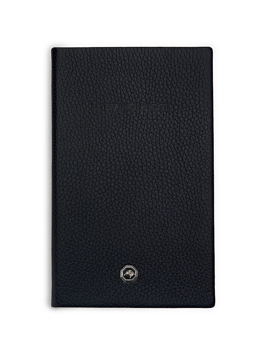 Logo Leather Notebook - Blue
