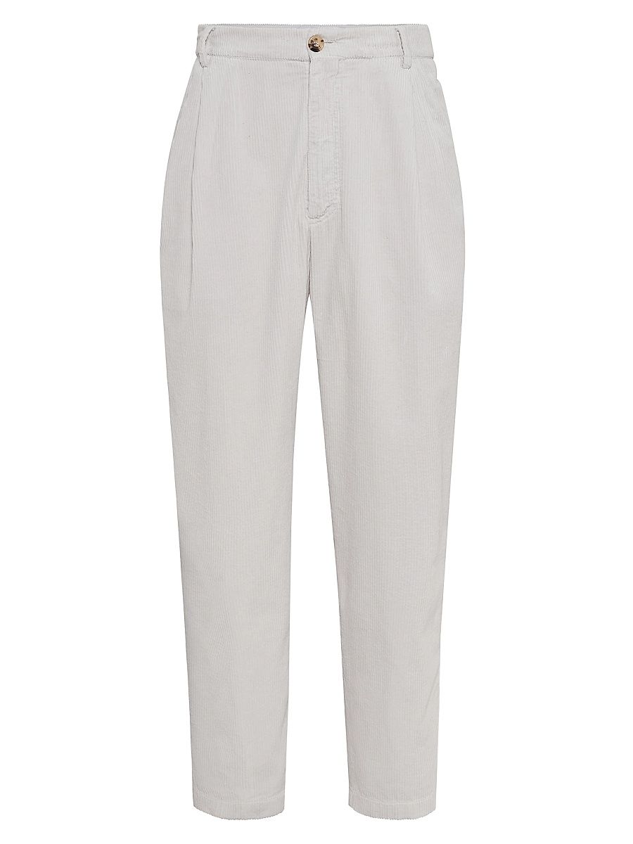 Men's Garment Dyed Tailor Fit Trousers - Chalk - Size 38