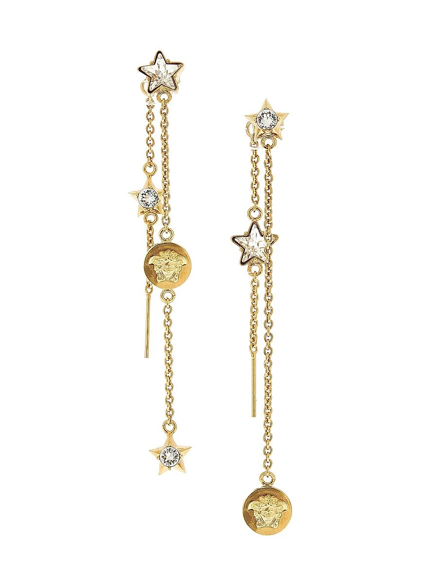 Women's Meuda Star Goldtone & Glass Drop Earrings - Versace Gold