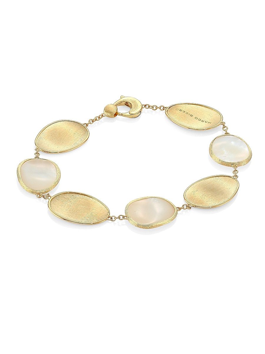 Women's Lunaria Mother-Of-Pearl & 18K Yellow Gold Bracelet - Gold Pearl