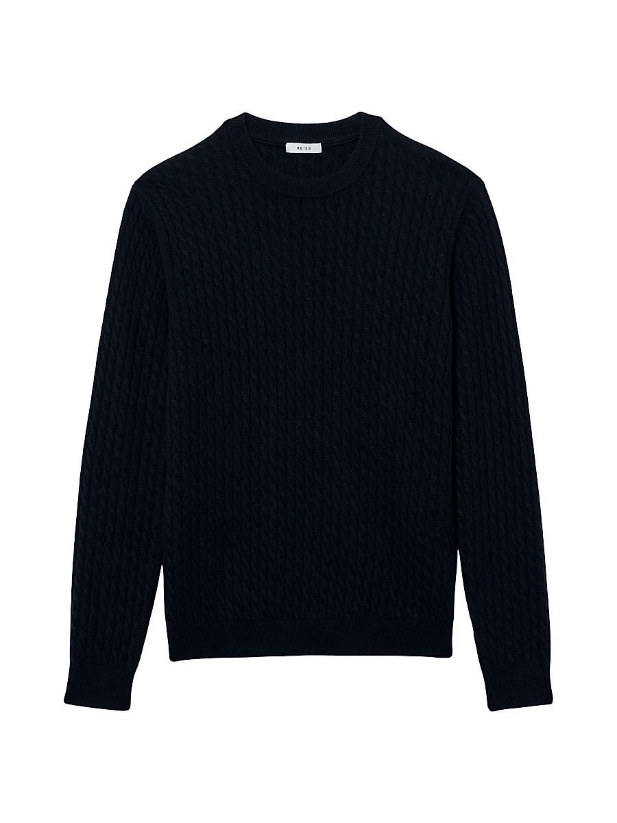 Men's Harrogate Cashmere Crewneck Sweater - Navy - Size Small