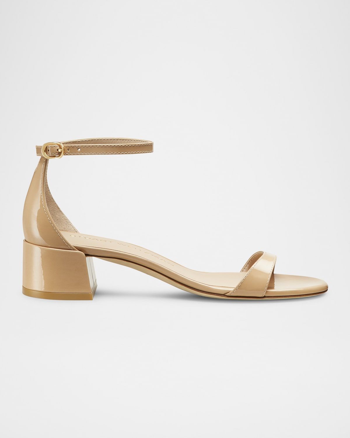 Nudist Patent Ankle-Strap Sandals