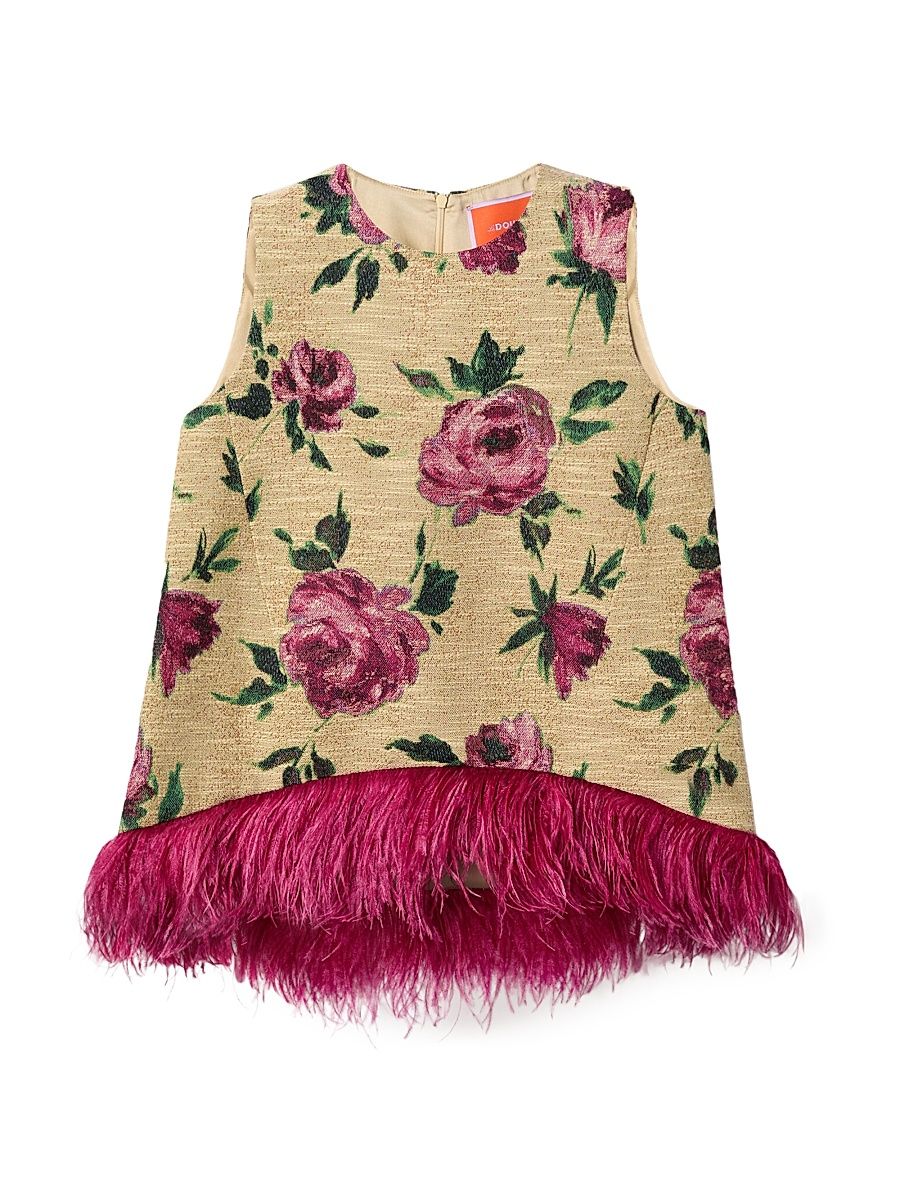 Women's La Scala Top - Roses Light Beige - Size XS