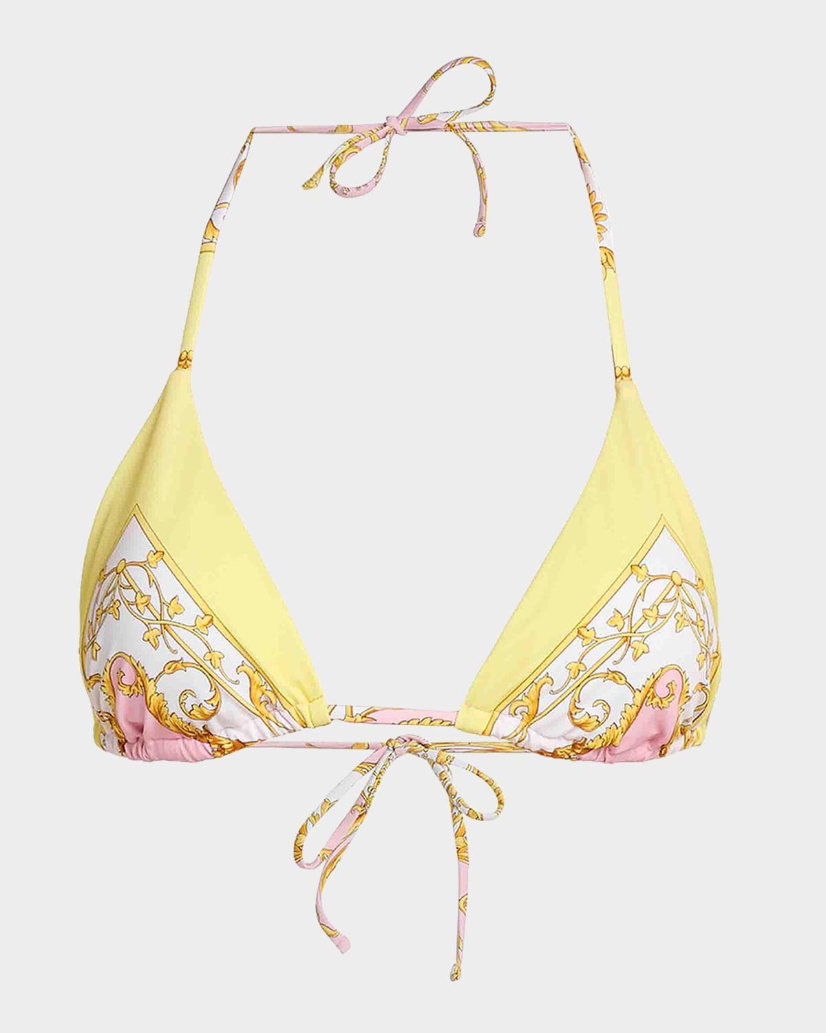 Printed Tie Bikini Top