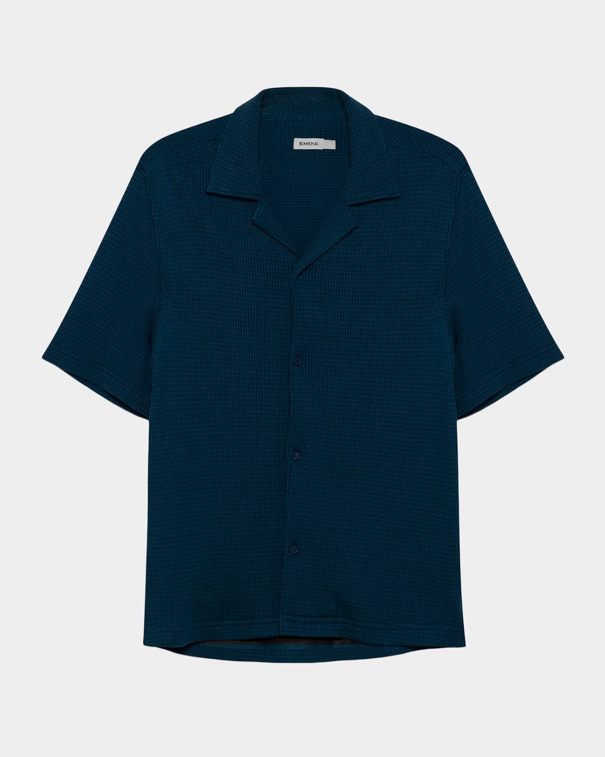 Men & apos;s Troy Waffle-Weave Short-Sleeve Shirt