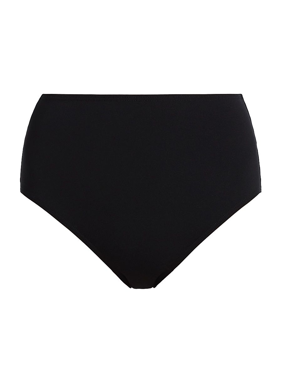 Women's High-Waisted Bikini Bottoms - Black - Size Small