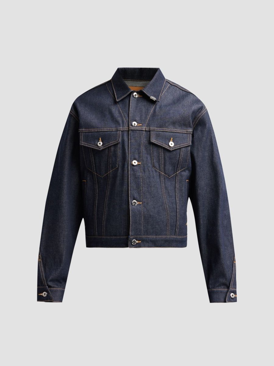 Men Cumberland Denim Jacket - Raw Indigo - Size XXL