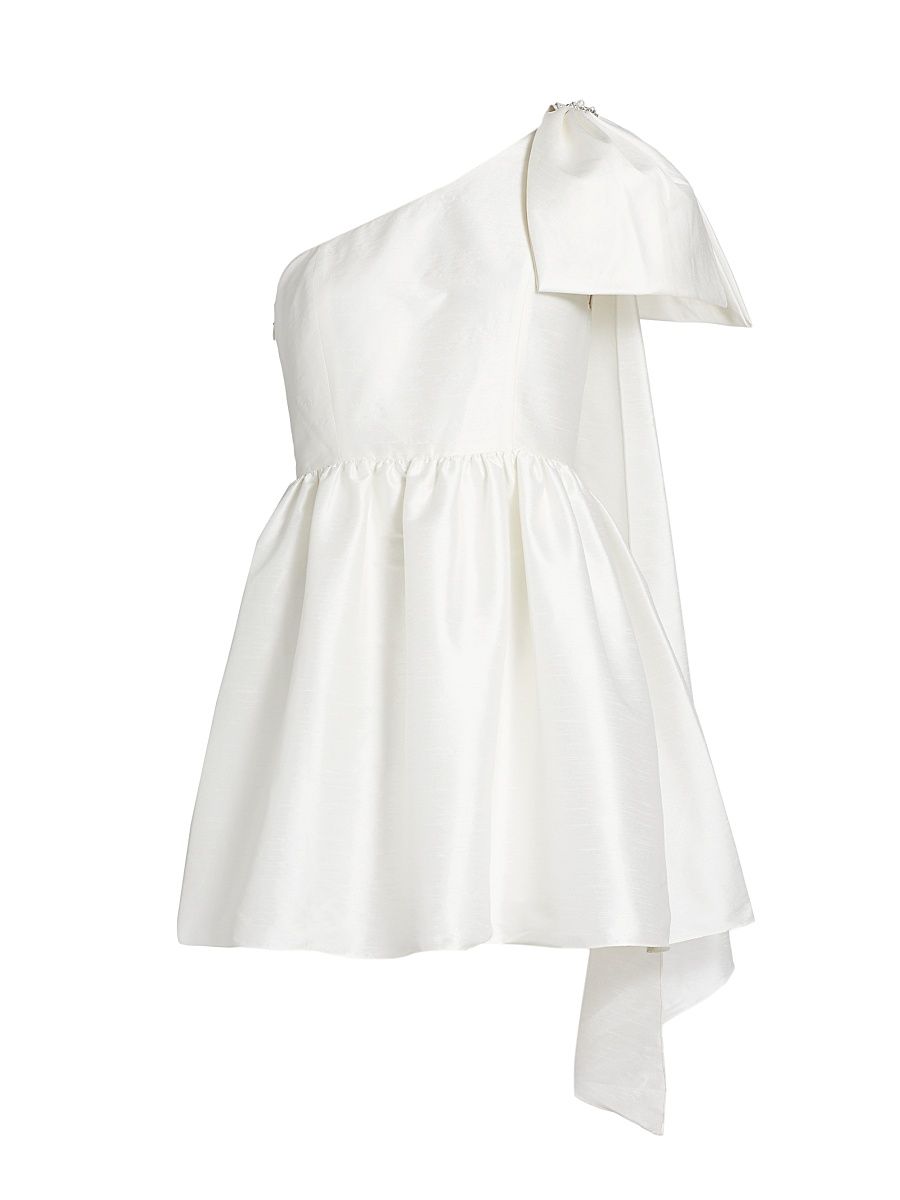 Women's Kelsi One-Shoulder Minidress - Ivory - Size 10