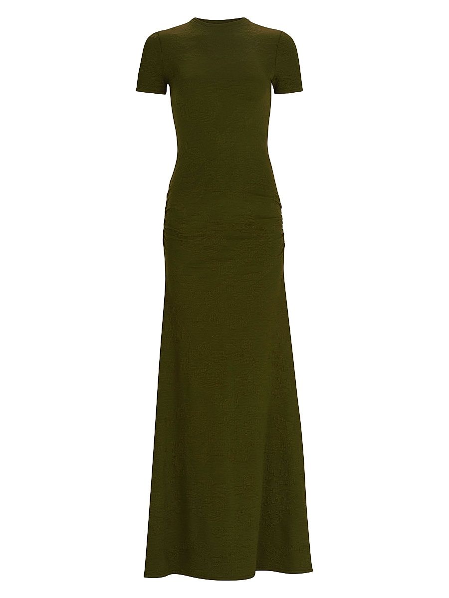 Women's Cristal Knit A-Line Gown - Hunter Green - Size Small