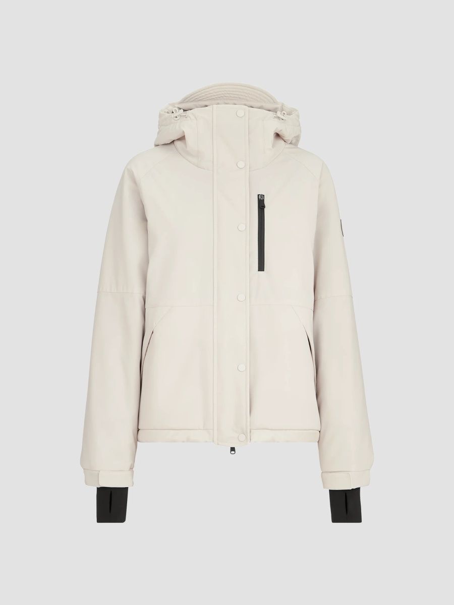 Brunello Cucinelli Women's Bonded Techno Fabric Hooded Mountain Coat - Panama - Size 14