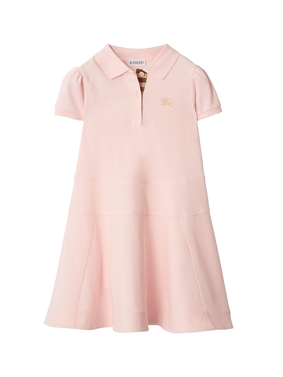 Baby Girl's, Little Girl's & Girl's Astrid Check Placket Polo Dress - Ice Pink - Size 6 Months