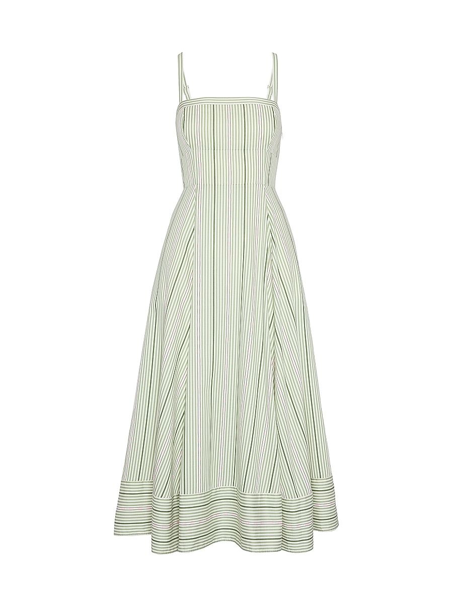 Women's The Margot Dress - Green Jacquard Stripe - Size XXL