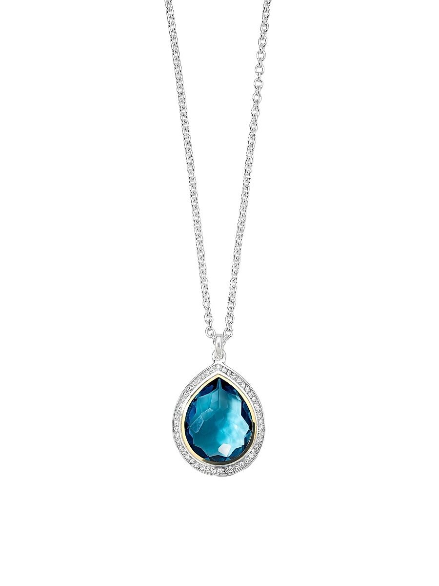 Women's Chimera Sterling Silver, 18K Yellow Gold & Multi-Gemstone Pendant Necklace - Silver - Size 16