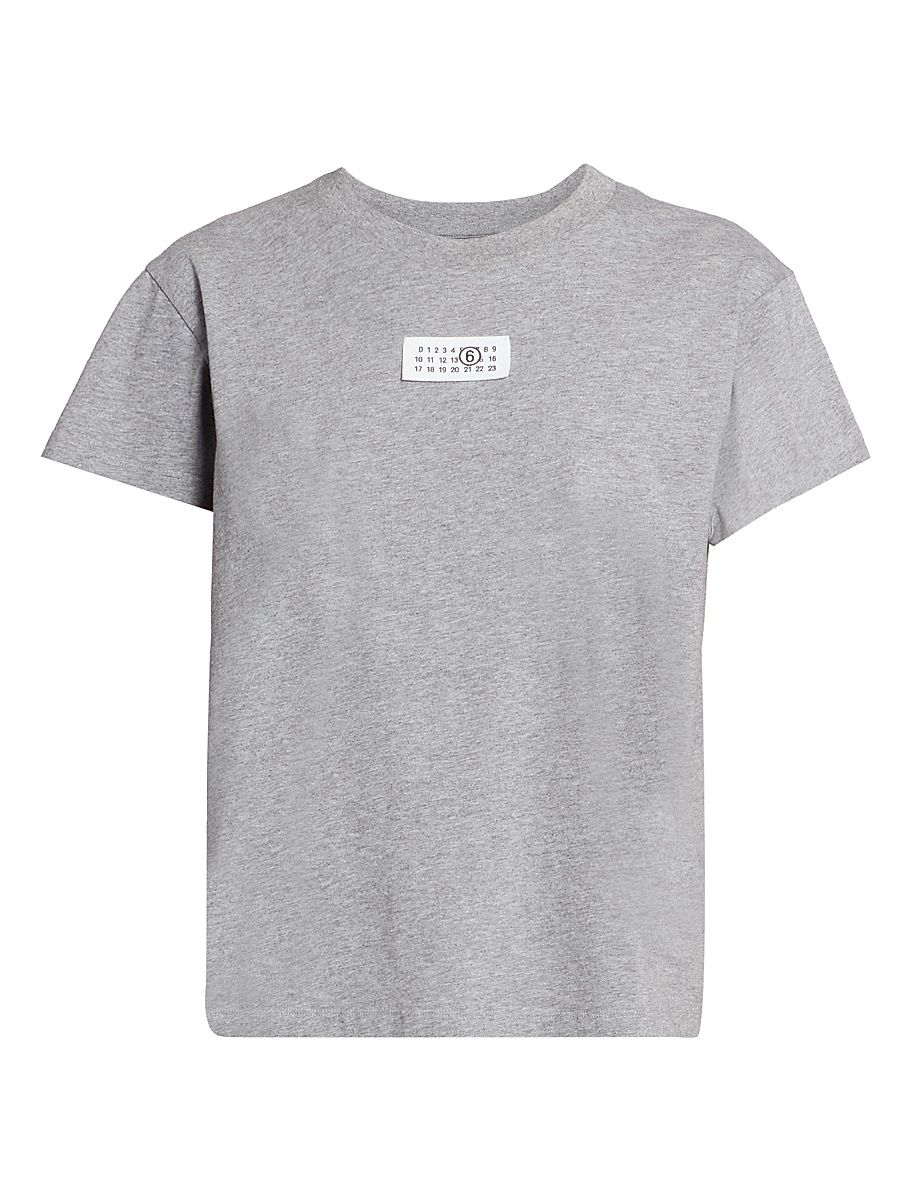 Women's Logo Cotton Jersey T-Shirt - Grey Melange - Size XS