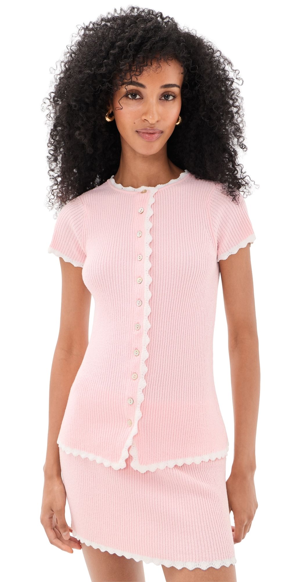 Show Me Your Mumu Heidi Cardigan Taffy Pink Knit XL